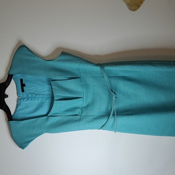 David Meister Aqua Blue Midi Dress - Picture 12 of 16